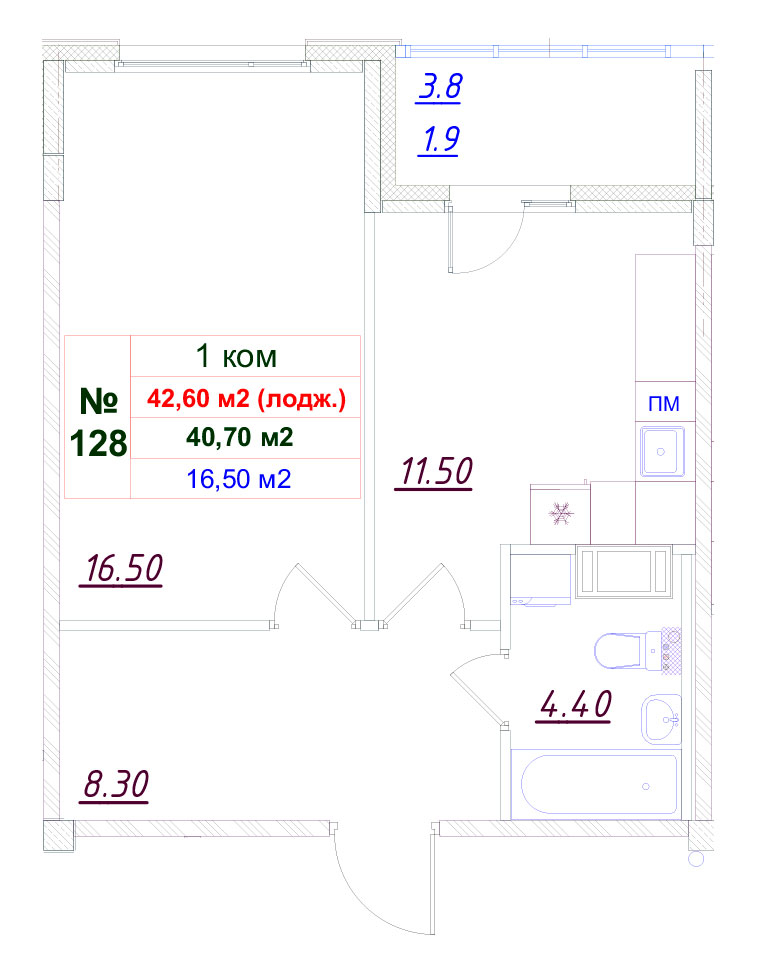 План квартиры №122